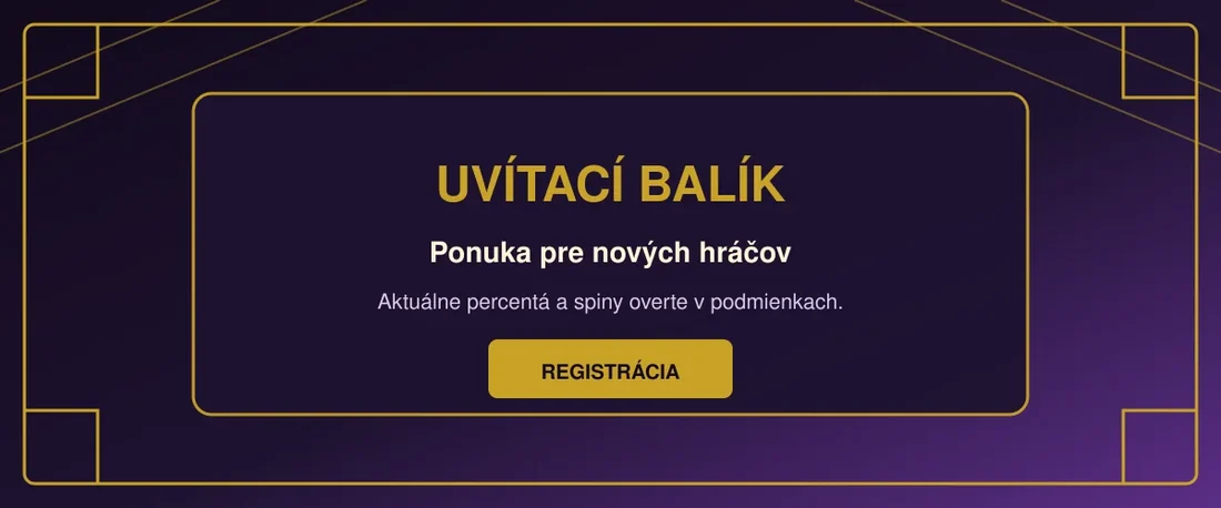 Uvítací bonus v Glitzbets Casino pre Slovensko